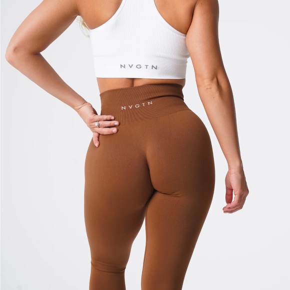 NVGTN Caramel Solid Seamless Leggings - Picture 2 of 4